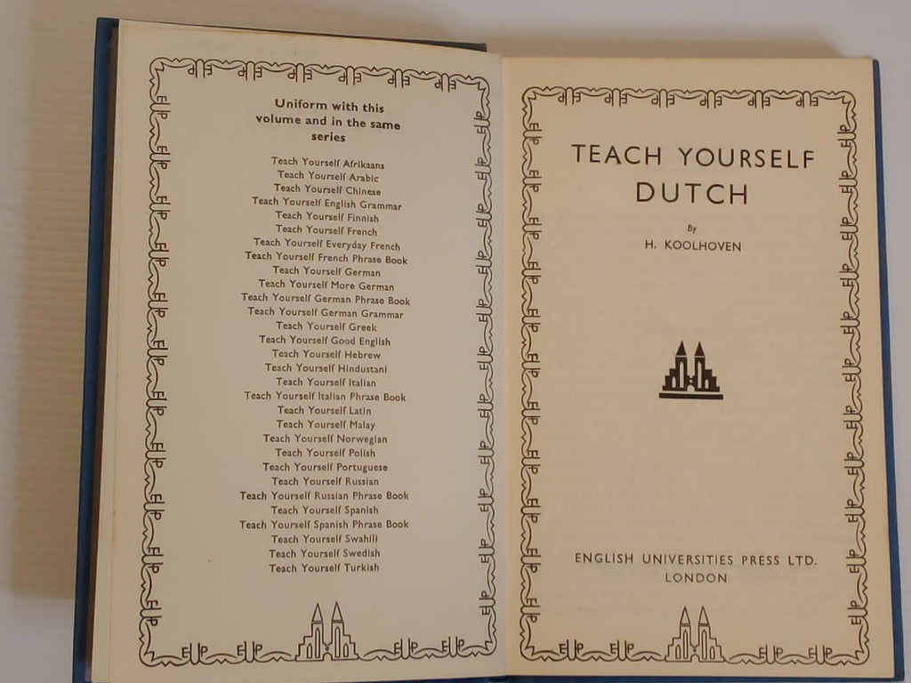 Teach Yourself Dutch - H. Koolhoven