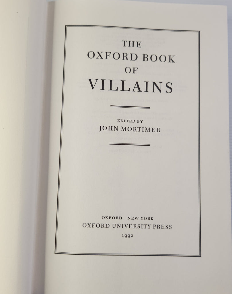 The Oxford Book of Villains - John Mortimer