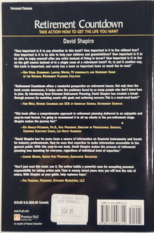 Retirement Countdown; Take action now to get the life you want - David Shapiro