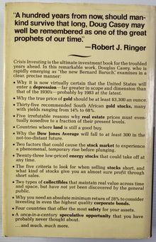 Crisis Investing; Opportunities and Profits in the Coming Great Depression - Douglas R.Casey