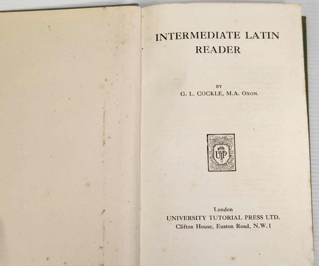 Intermediate Latin Reader - G.L. Cockle