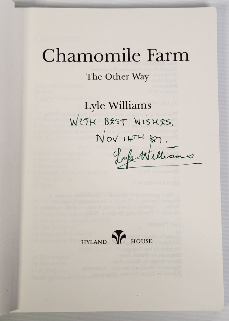 Chamomile Farm; The Other Way - Lyle Williams *Signed Copy*