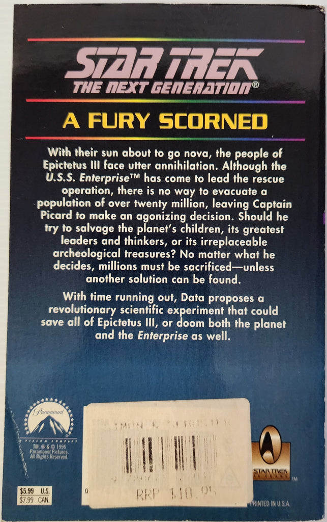 Star Trek, The Next Generation #43; A Fury Scorned - Pamela Sargent and George Zebrowski