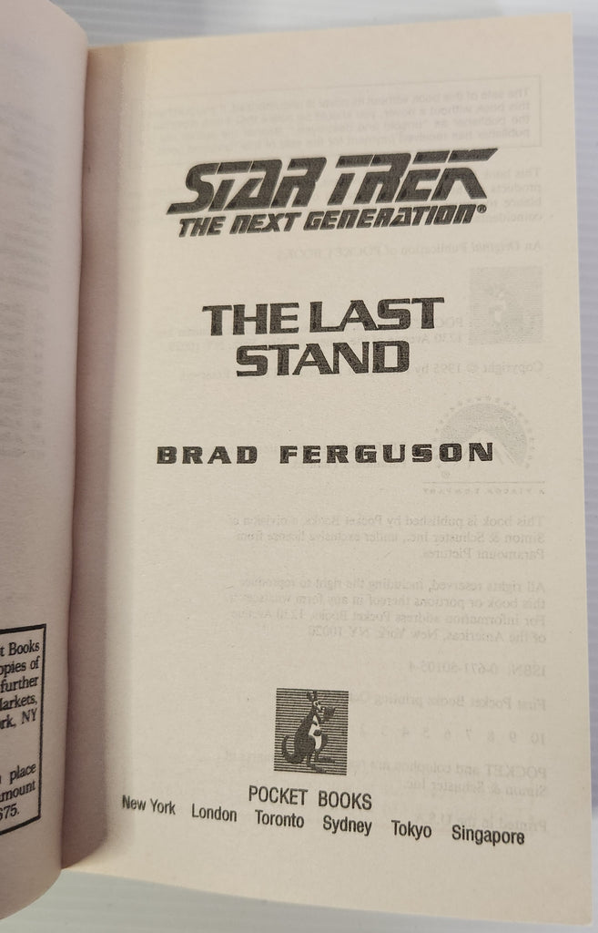 Star Trek, The Next Generation #37; The Last Stand - Brad Ferguson
