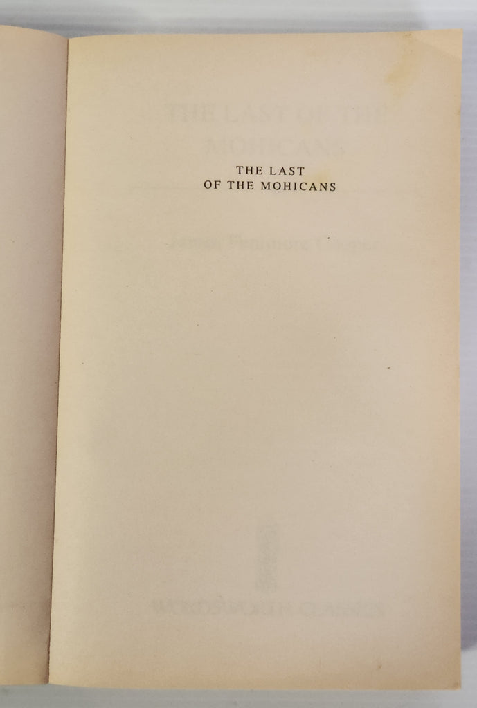 The Last of the Mohicans - J. Fenimore Cooper