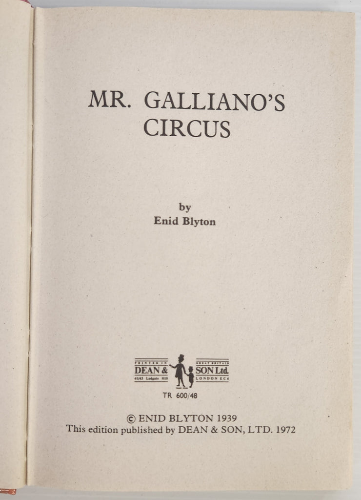 Mr.Galliano's Circus - Enid Blyton