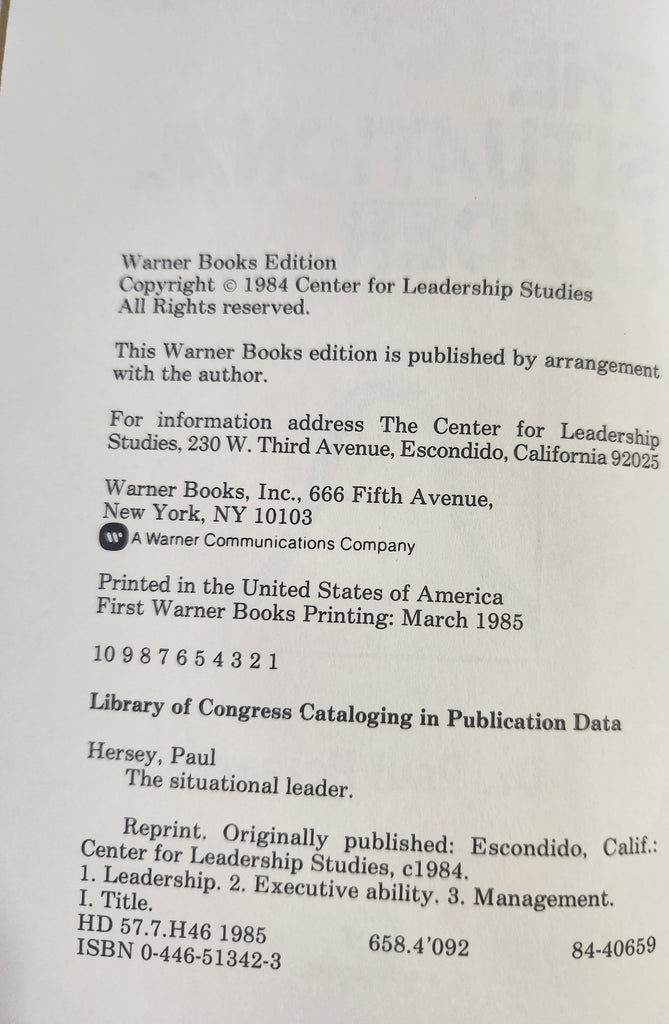 The Situational Leader - Dr. Paul Hersey